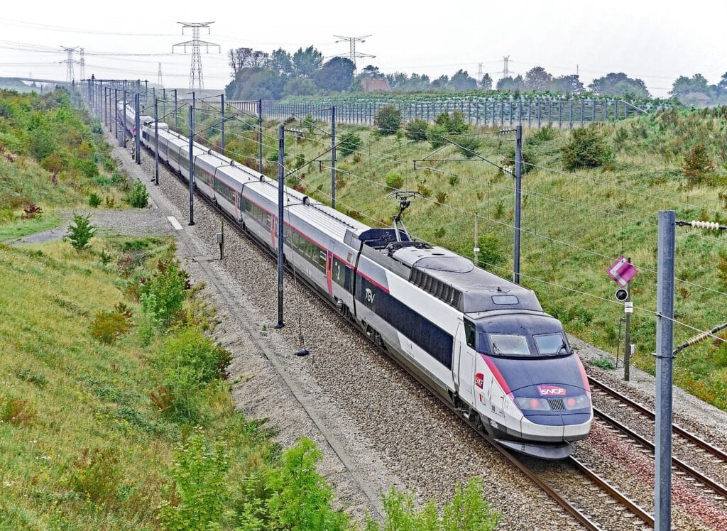 Tgv à proximité de la gare TGV d'Aix